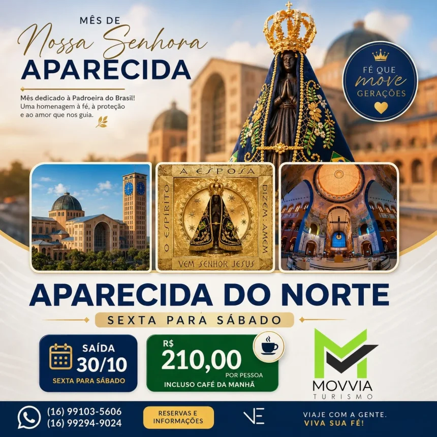 EXCURSÃO APARECIDA DO NORTE -30/10