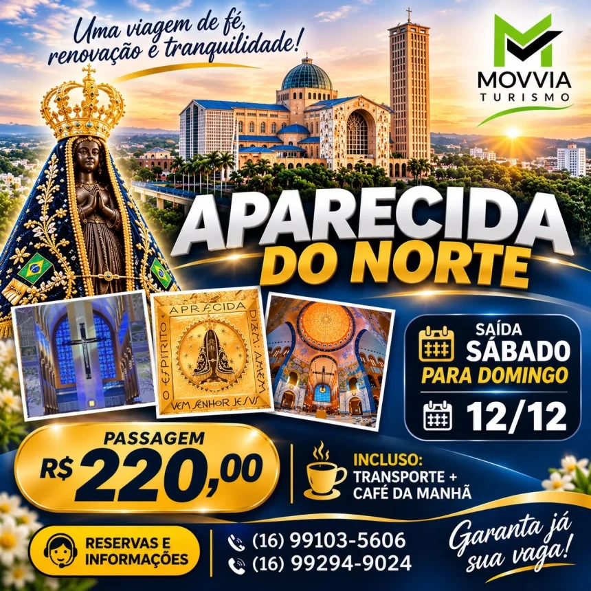 EXCURSÃO APARECIDA DO NORTE - 12/12